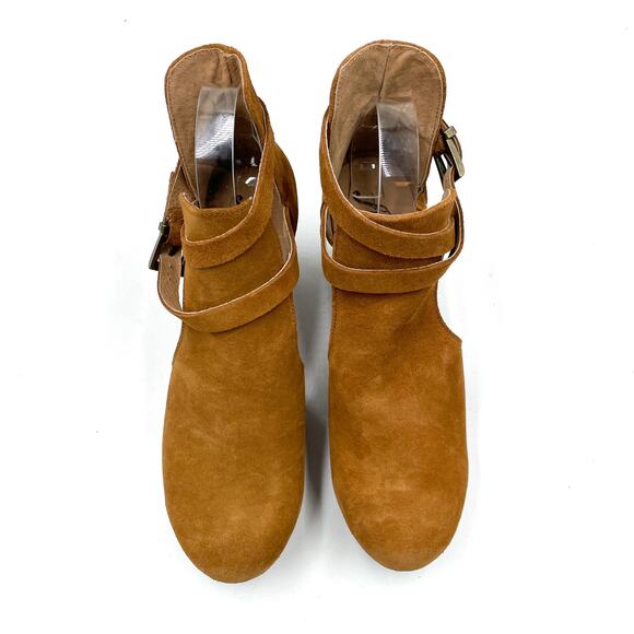 Free People Cedar Clog Bootie Taupe Brown Suede Platform Sz 41 / 11 US - Picture 4 of 11